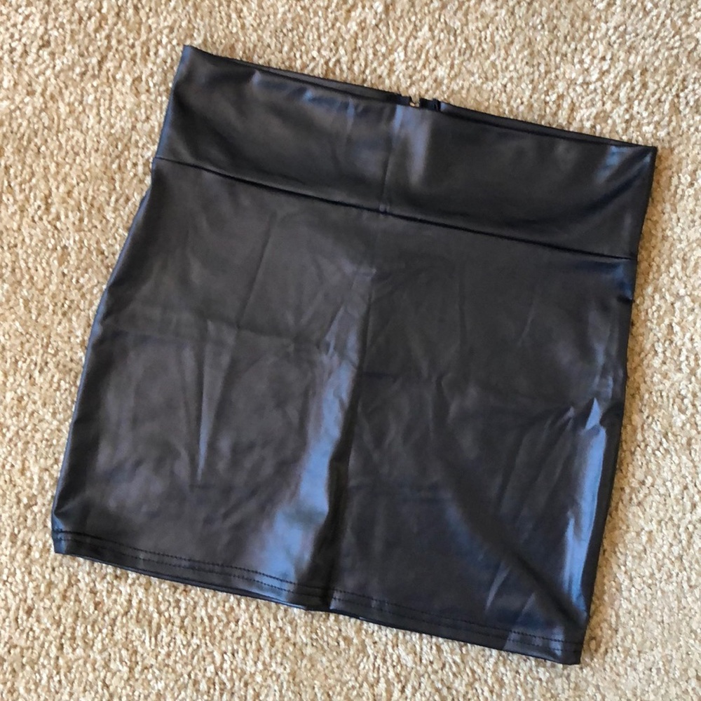 Black “Leather” mini skirt